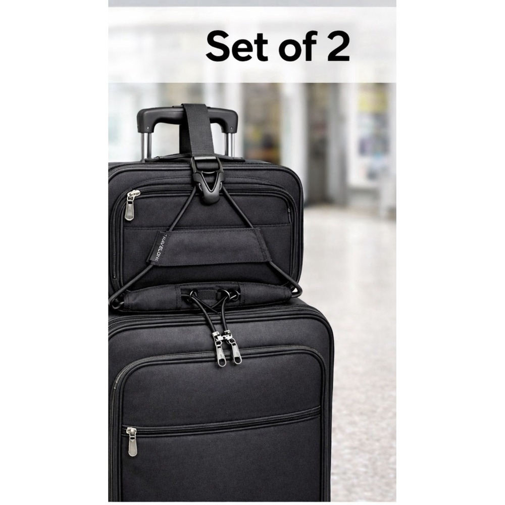 2 Travelon Bag Bungee Luggage Add A Bag Strap Travel Suitcase Attachment System